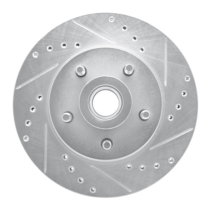 Picture of RNC Brake Rotor - Drill & Slot - R1 79-91 Ford LTD Crown Victoria Front Right Drilled & Slotted Silver Brake Rotor rnc631-56008R