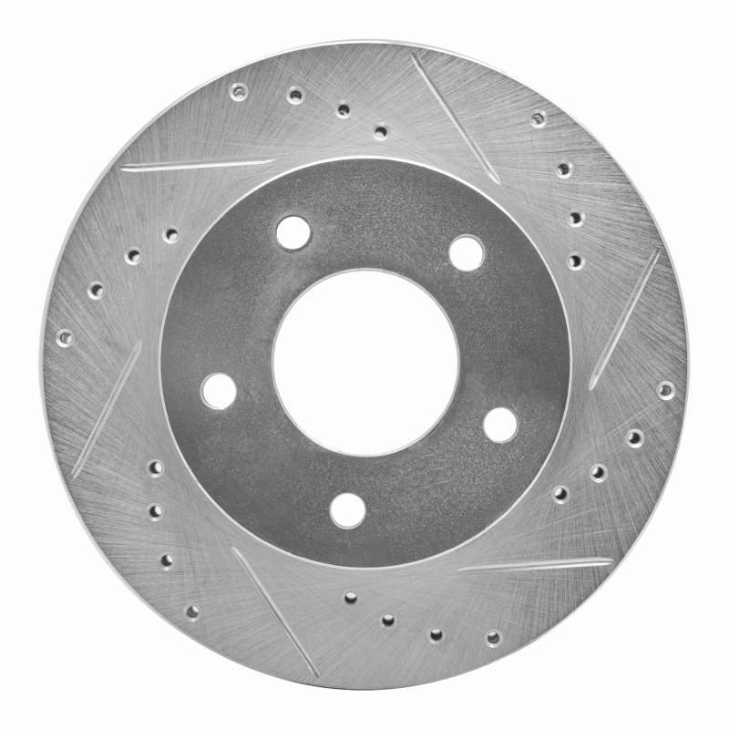 Picture of RNC Brake Rotor - Drill & Slot - R1 75-79 Ford Thunderbird Left Rear Drilled & Slotted Silver Brake Rotor rnc631-56007D