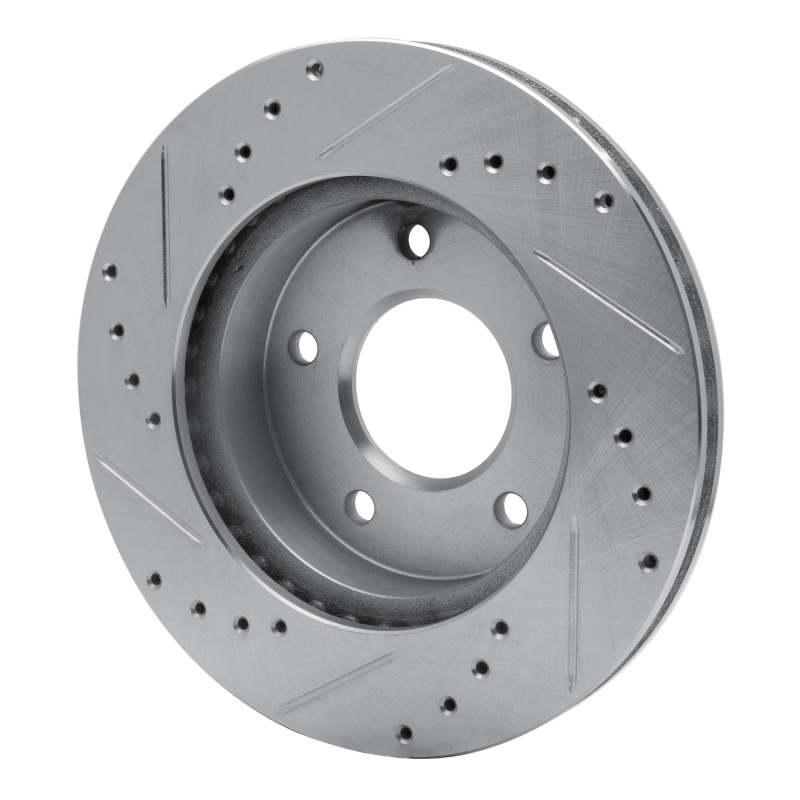 Picture of RNC Brake Rotor - Drill & Slot - R1 75-79 Ford Thunderbird Left Rear Drilled & Slotted Silver Brake Rotor rnc631-56007D