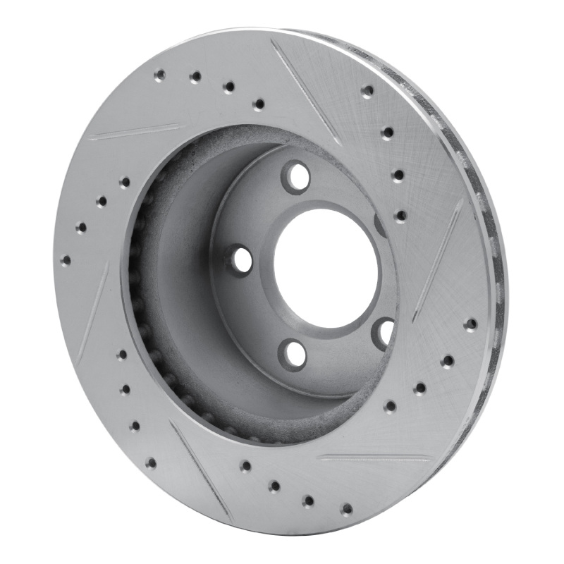 Picture of RNC Brake Rotor - Drill & Slot - R1 91-94 Ford Crown Victoria Front Left Drilled & Slotted Silver Brake Rotor rnc631-56009L