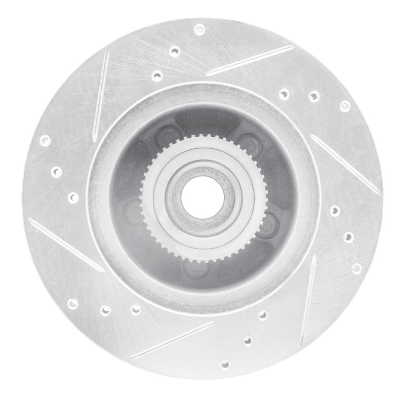 Picture of RNC Brake Rotor - Drill & Slot - R1 90-91 Ford Country Squire Front Right Drilled & Slotted Silver Brake Rotor rnc631-56011R