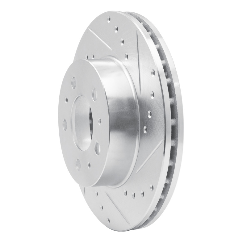 Picture of RNC Brake Rotor - Drill & Slot - R1 95-97 Ford Crown Victoria Front Right Drilled & Slotted Silver Brake Rotor rnc631-56012R