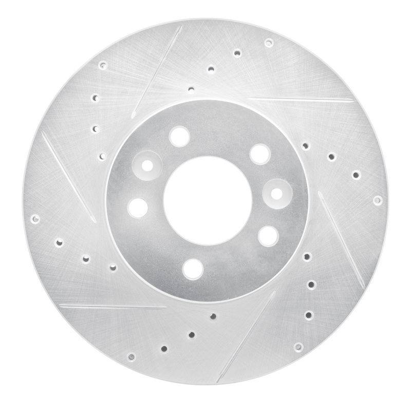 Picture of RNC Brake Rotor - Drill & Slot - R1 98-02 Ford Crown Victoria Front Left Drilled & Slotted Silver Brake Rotor rnc631-56016L