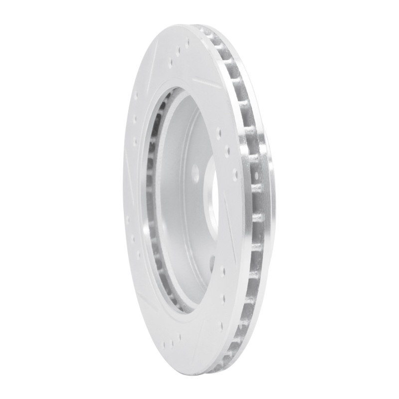 Picture of RNC Brake Rotor - Drill & Slot - R1 95-04 Ford CONTOUR Rear Right Drilled & Slotted Silver Brake Rotor rnc631-56014R