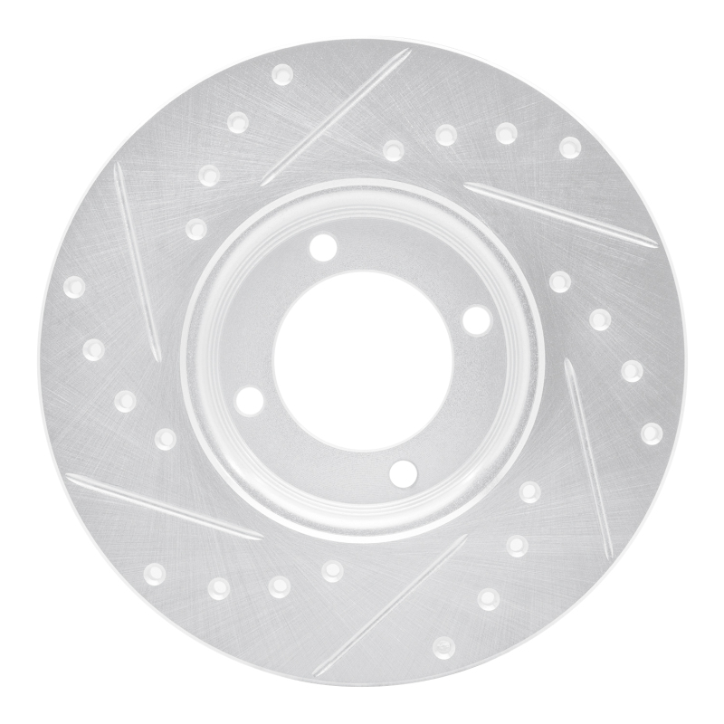 Picture of RNC Brake Rotor - Drill & Slot - R1 63-86 Ford Cortina Front Right Drilled & Slotted Silver Brake Rotor rnc631-56018R