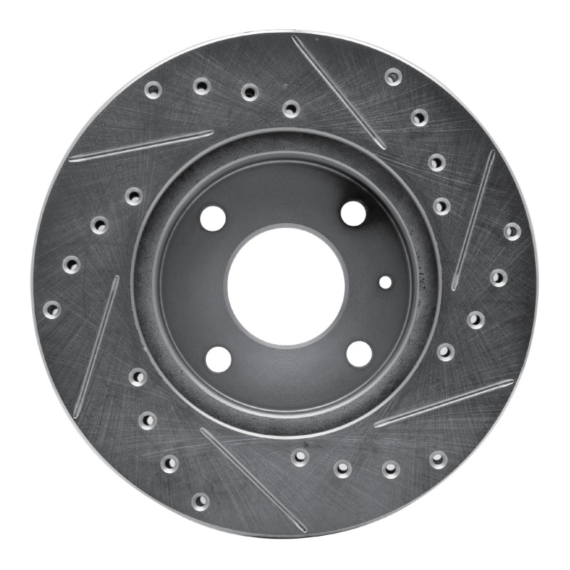 Picture of RNC Brake Rotor - Drill & Slot - R1 85-89 Merkur XR4TI Front Left Drilled & Slotted Silver Brake Rotor rnc631-57000L