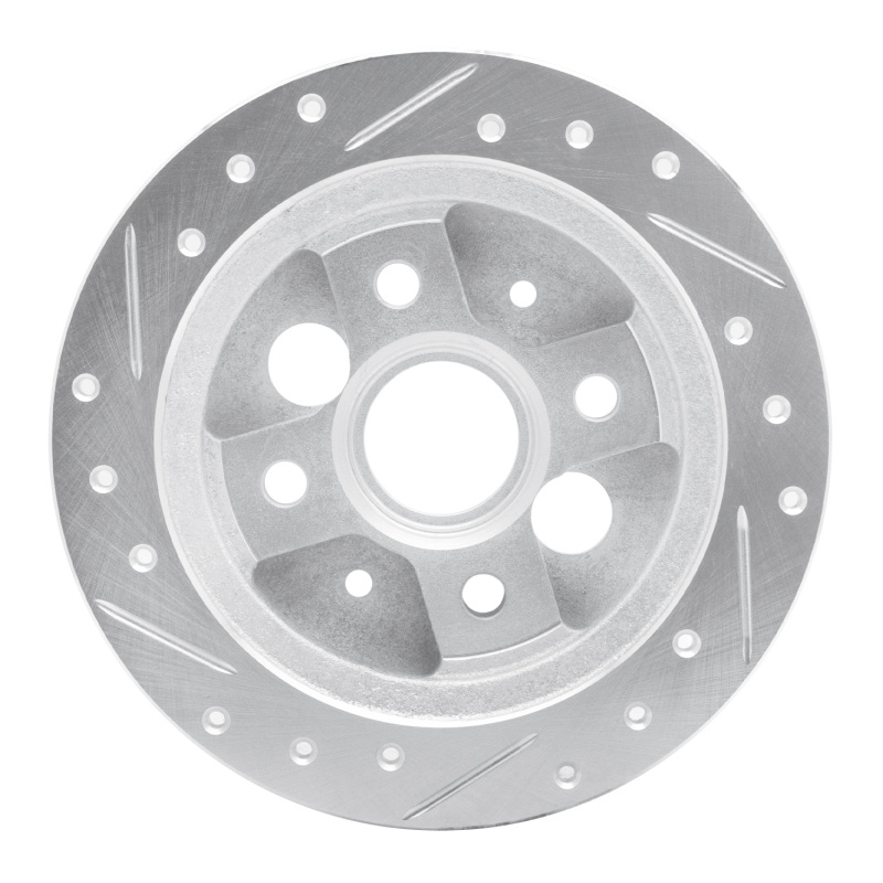 Picture of RNC Brake Rotor - Drill & Slot - R1 86-89 Acura Integra Rear Right Drilled & Slotted Silver Brake Rotor rnc631-58000R