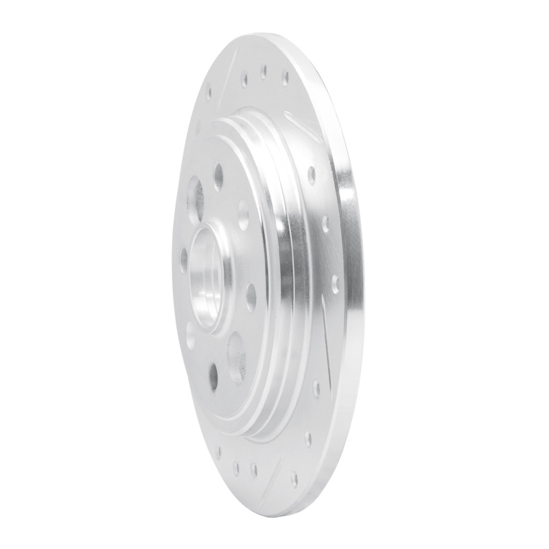 Picture of RNC Brake Rotor - Drill & Slot - R1 86-89 Acura Integra Rear Left Drilled & Slotted Silver Brake Rotor rnc631-58000L