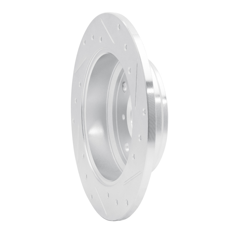 Picture of RNC Brake Rotor - Drill & Slot - R1 87-90 Acura Legend Rear Left Drilled & Slotted Silver Brake Rotor rnc631-58002L