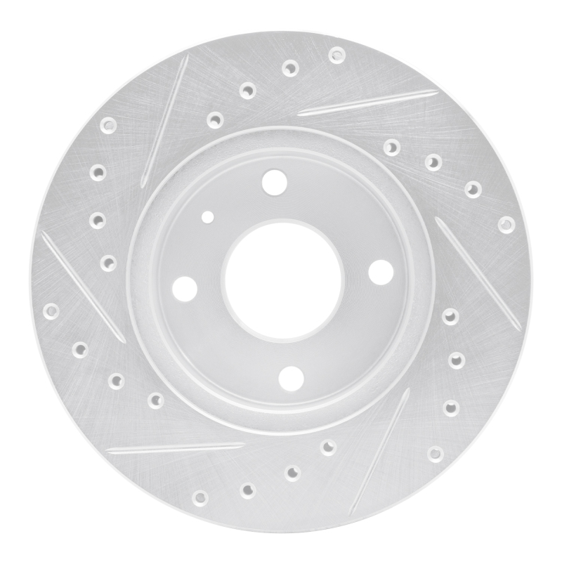 Picture of RNC Brake Rotor - Drill & Slot - R1 85-89 Merkur XR4TI Front Right Drilled & Slotted Silver Brake Rotor rnc631-57000R