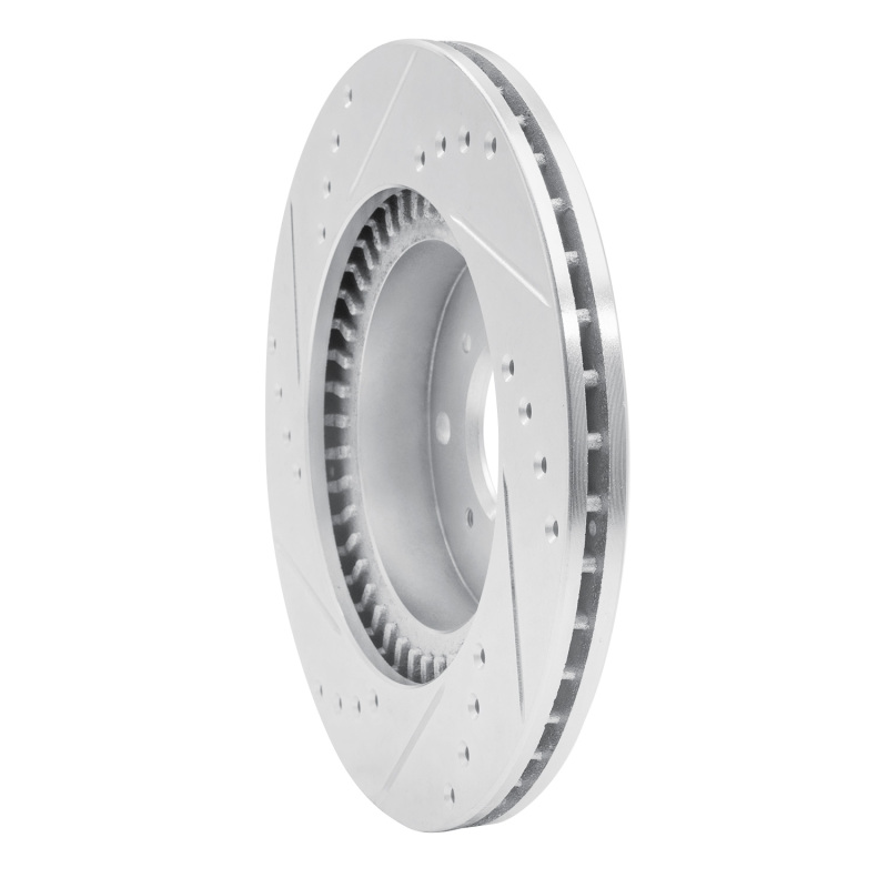 Picture of RNC Brake Rotor - Drill & Slot - R1 87-90 Acura Legend Front Right Drilled & Slotted Silver Brake Rotor rnc631-58003R