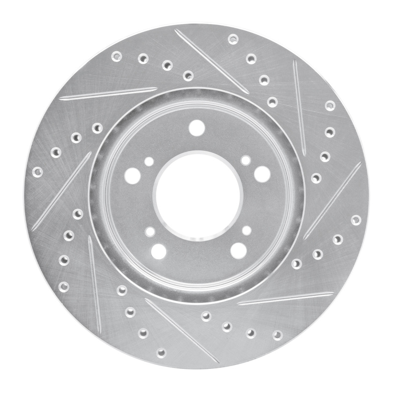 Picture of RNC Brake Rotor - Drill & Slot - R1 91-96 Acura NSX Front Left Drilled & Slotted Silver Brake Rotor rnc631-58004L