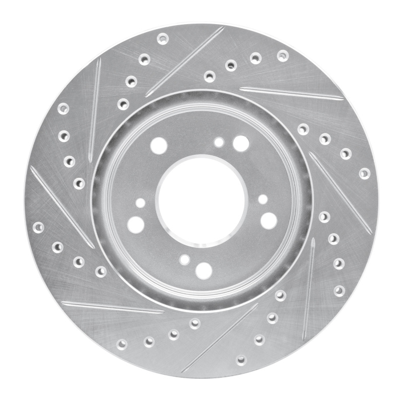 Picture of RNC Brake Rotor - Drill & Slot - R1 91-96 Acura NSX Front Right Drilled & Slotted Silver Brake Rotor rnc631-58004R