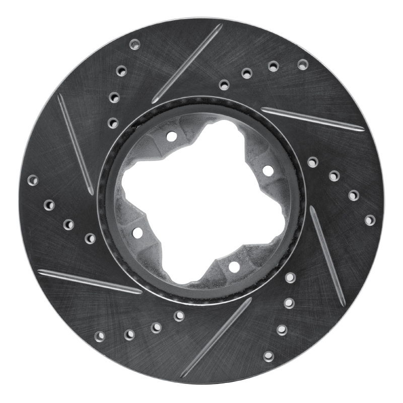 Picture of RNC Brake Rotor - Drill & Slot - R1 92-98 Acura Vigor Front Right Drilled & Slotted Silver Brake Rotor rnc631-58006R