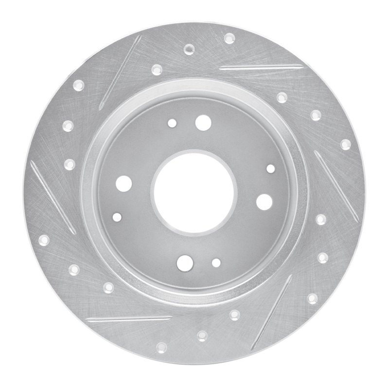 Picture of RNC Brake Rotor - Drill & Slot - R1 92-94 Acura Vigor Rear Right Drilled & Slotted Silver Brake Rotor rnc631-58007R