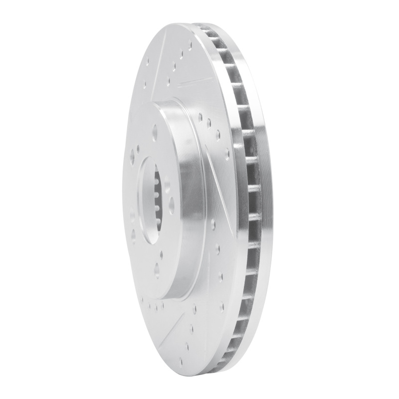 Picture of RNC Brake Rotor - Drill & Slot - R1 93-95 Acura Legend Front Left Drilled & Slotted Silver Brake Rotor rnc631-58008L