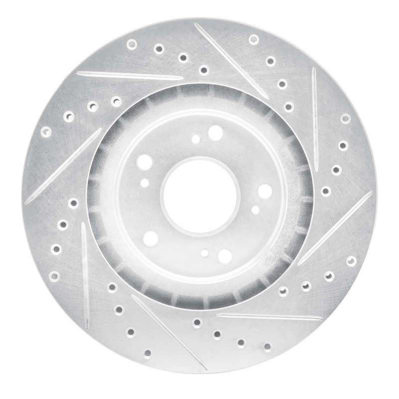 Picture of RNC Brake Rotor - Drill & Slot - R1 97-05 Acura NSX Rear Left Drilled & Slotted Silver Brake Rotor rnc631-58012L