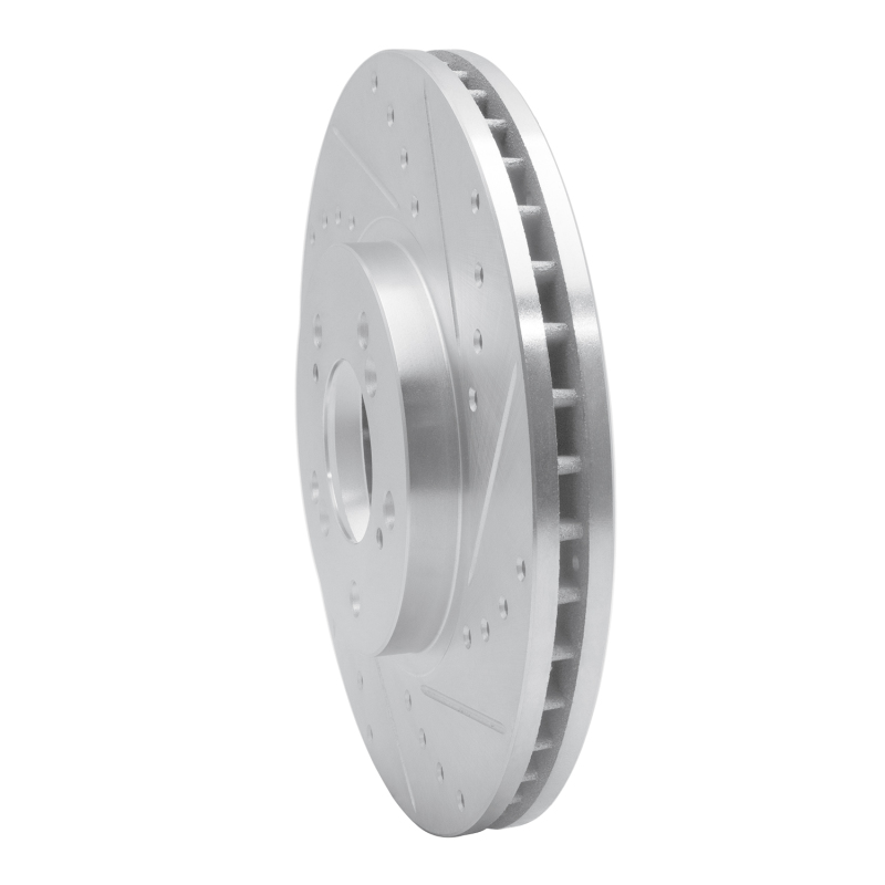 Picture of RNC Brake Rotor - Drill & Slot - R1 99-04 Acura RL Front Right Drilled & Slotted Silver Brake Rotor rnc631-58015R