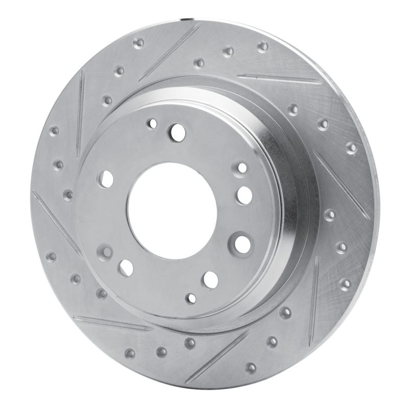 Picture of RNC Brake Rotor - Drill & Slot - R1 99-01 Acura RL Rear Left Drilled & Slotted Silver Brake Rotor rnc631-58016L