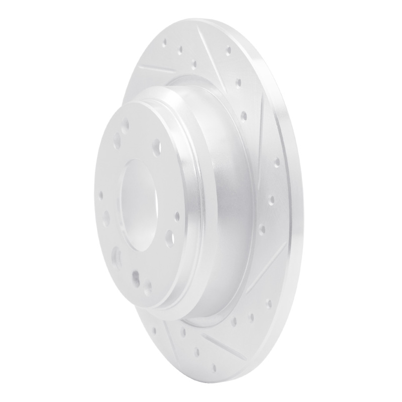 Picture of RNC Brake Rotor - Drill & Slot - R1 99-01 Acura RL Rear Right Drilled & Slotted Silver Brake Rotor rnc631-58016R