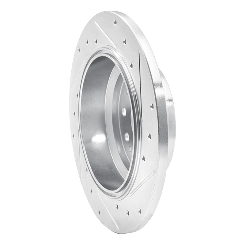 Picture of RNC Brake Rotor - Drill & Slot - R1 02-04 Acura RL Rear Left Drilled & Slotted Silver Brake Rotor rnc631-58018L