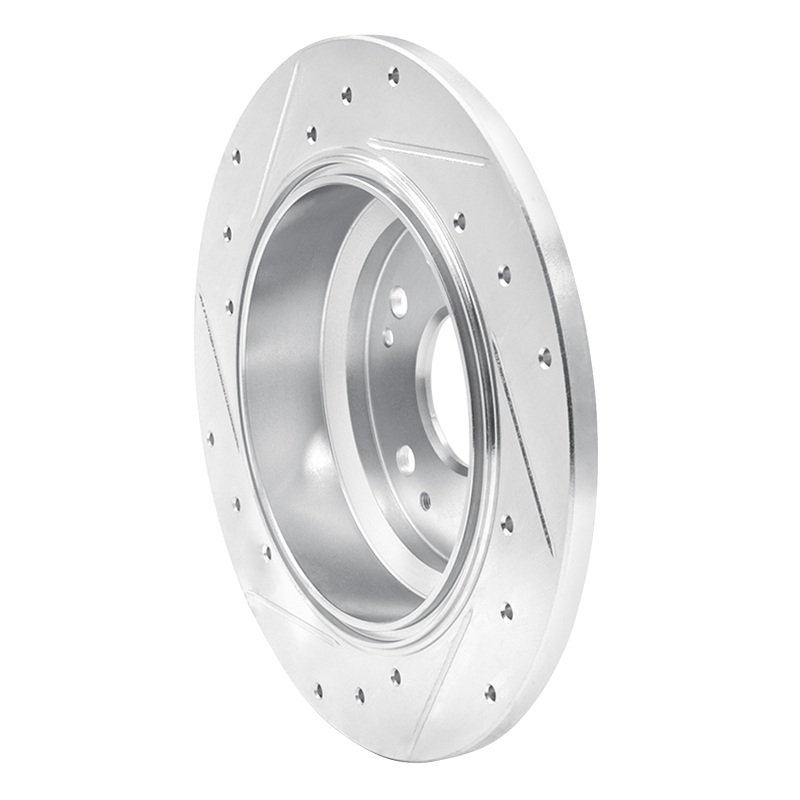 Picture of RNC Brake Rotor - Drill & Slot - R1 02-04 Acura RL Rear Right Drilled & Slotted Silver Brake Rotor rnc631-58018R
