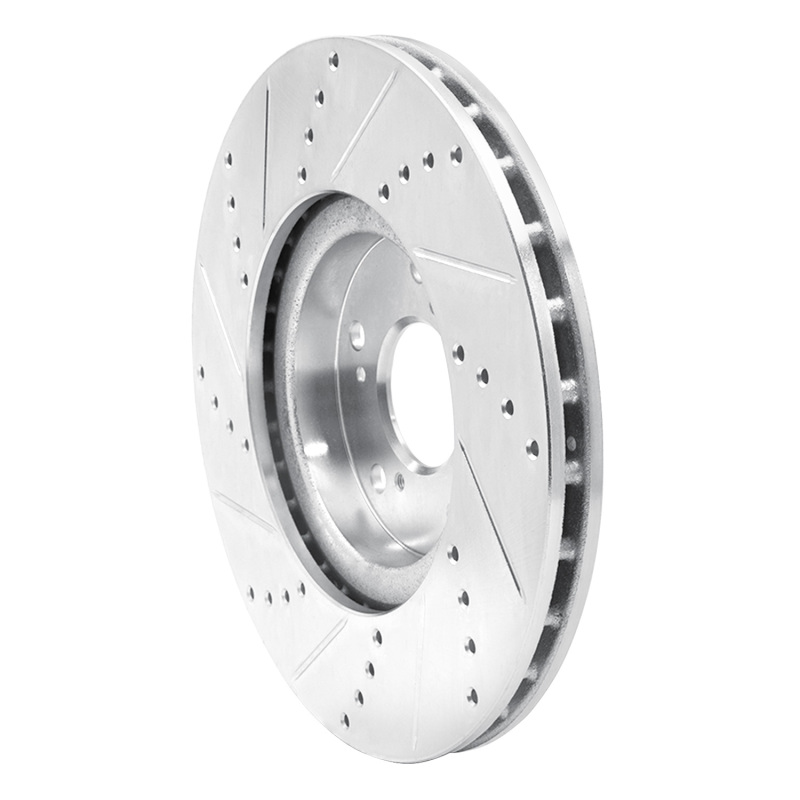 Picture of RNC Brake Rotor - Drill & Slot - R1 04-08 Acura TL Front Right Drilled & Slotted Silver Brake Rotor rnc631-58020R