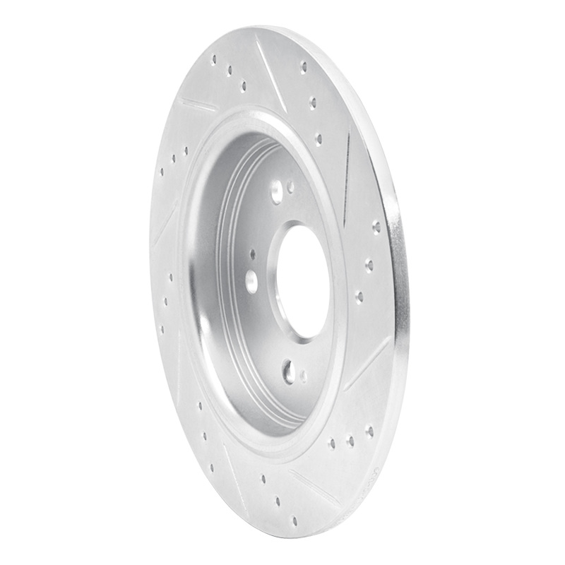 Picture of RNC Brake Rotor - Drill & Slot - R1 14-20 Acura RLX Rear Left Drilled & Slotted Silver Brake Rotor rnc631-58024L