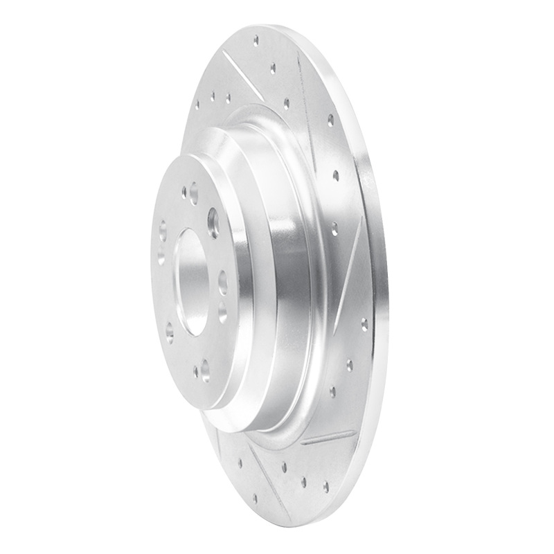 Picture of RNC Brake Rotor - Drill & Slot - R1 09-14 Acura TL Rear Right Drilled & Slotted Silver Brake Rotor rnc631-58023R