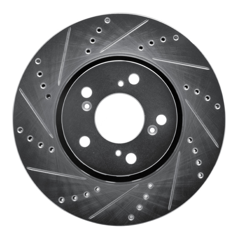 Picture of RNC Brake Rotor - Drill & Slot - R1 14-20 Acura RLX Front Left Drilled & Slotted Silver Brake Rotor rnc631-58025L