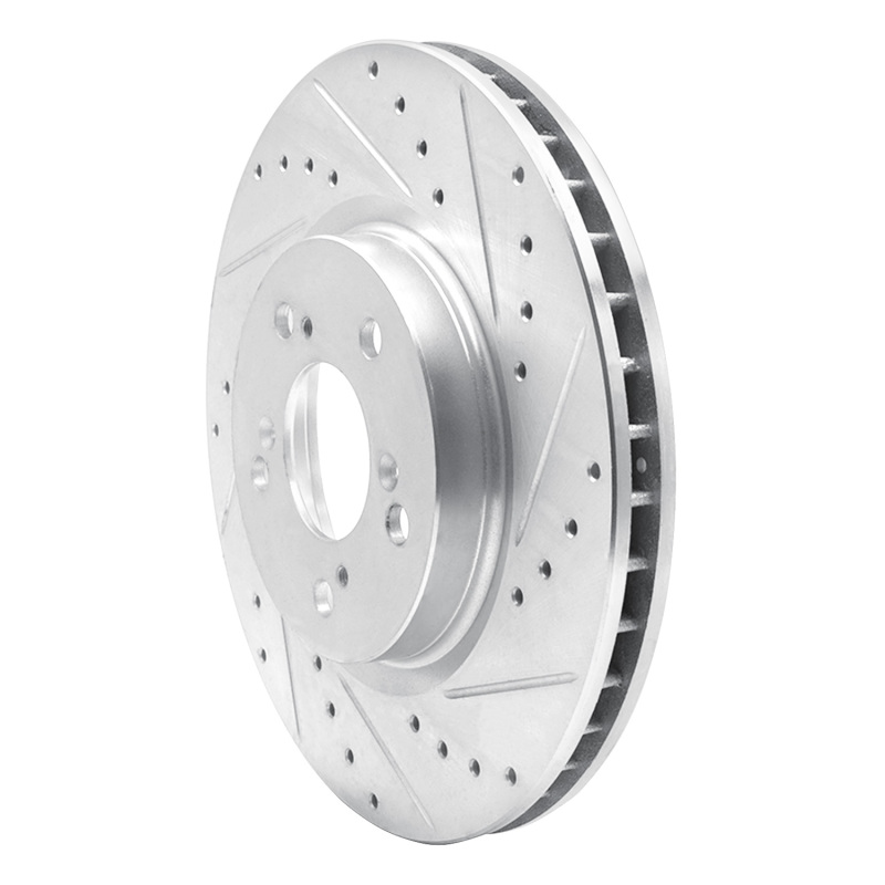 Picture of RNC Brake Rotor - Drill & Slot - R1 05-12 Acura RL Front Right Drilled & Slotted Silver Brake Rotor rnc631-58021R