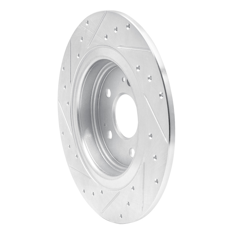 Picture of RNC Brake Rotor - Drill & Slot - R1 17-20 Acura MDX Rear Right Drilled & Slotted Silver Brake Rotor rnc631-58030R