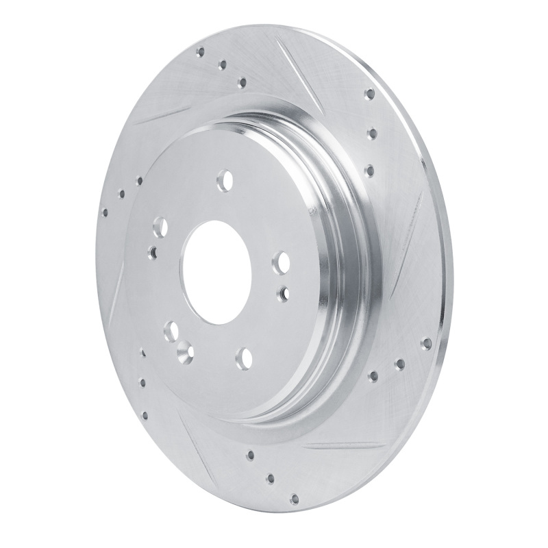 Picture of RNC Brake Rotor - Drill & Slot - R1 15-25 Acura ADX Rear Right Drilled & Slotted Silver Brake Rotor rnc631-58029R