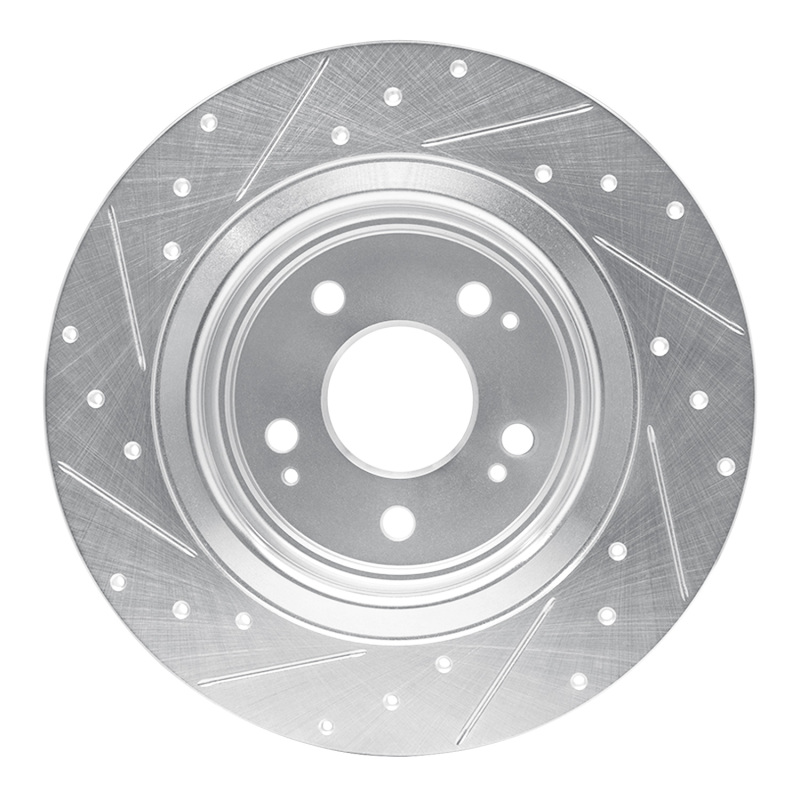 Picture of RNC Brake Rotor - Drill & Slot - R1 17-20 Acura MDX Rear Right Drilled & Slotted Silver Brake Rotor rnc631-58030R