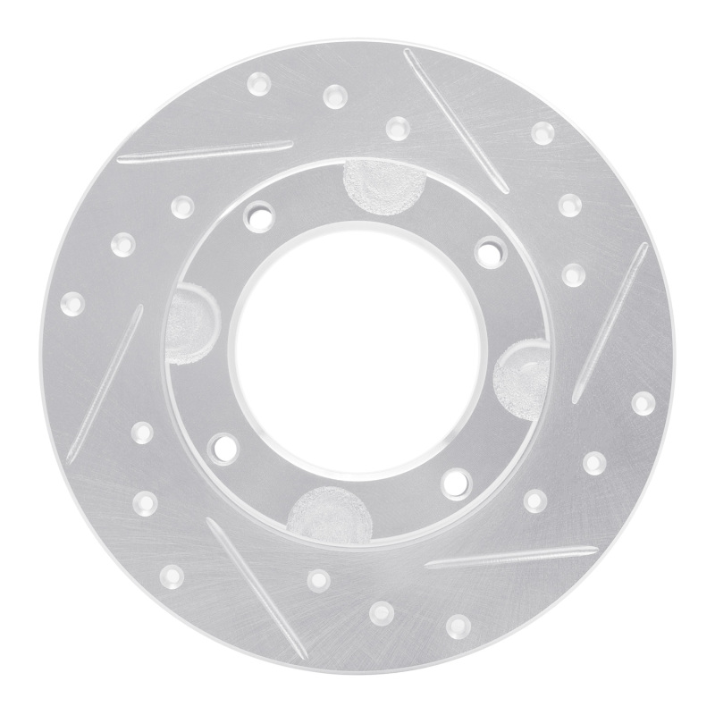 Picture of RNC Brake Rotor - Drill & Slot - R1 76-81 Honda Accord Hatchback Front Right Drilled & Slotted Silver Brake Rotor rnc631-59002R
