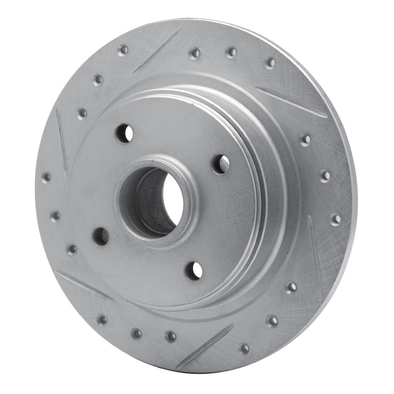 Picture of RNC Brake Rotor - Drill & Slot - R1 84-87 Honda Prelude Rear Left Drilled & Slotted Silver Brake Rotor rnc631-59010L