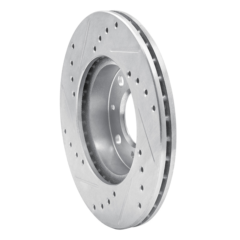 Picture of RNC Brake Rotor - Drill & Slot - R1 86-91 Acura Integra Front Right Drilled & Slotted Silver Brake Rotor rnc631-59012R