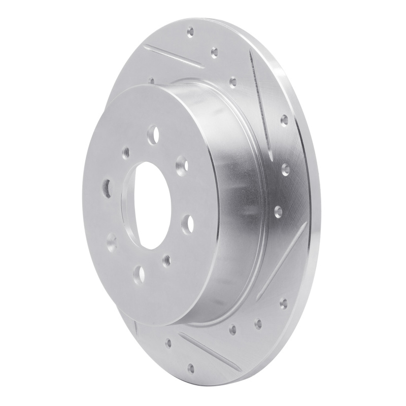 Picture of RNC Brake Rotor - Drill & Slot - R1 01-05 Acura EL Rear Right Drilled & Slotted Silver Brake Rotor rnc631-59031R