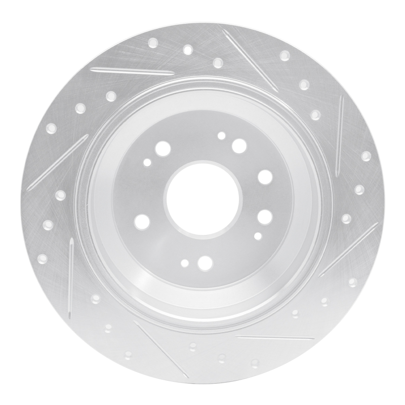 Picture of RNC Brake Rotor - Drill & Slot - R1 10-15 Honda Crosstour Rear Left Drilled & Slotted Silver Brake Rotor rnc631-59033L