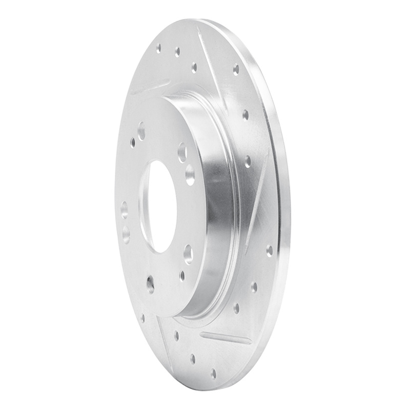 Picture of RNC Brake Rotor - Drill & Slot - R1 11-15 Honda CR-Z Rear Right Drilled & Slotted Silver Brake Rotor rnc631-59035R