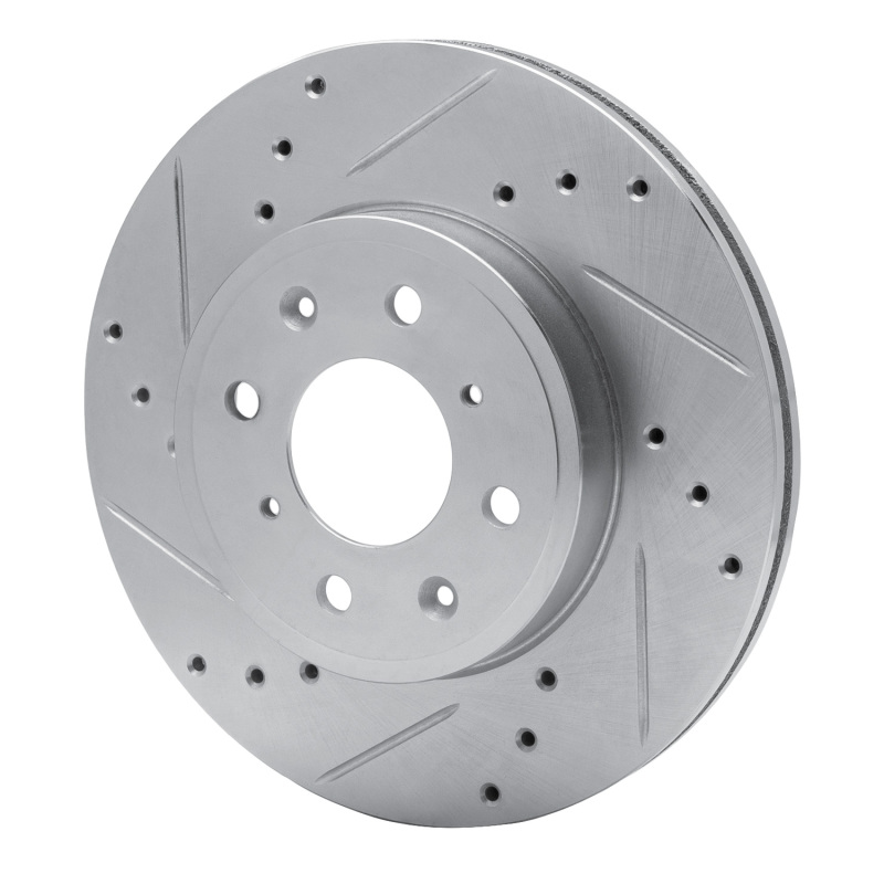 Picture of RNC Brake Rotor - Drill & Slot - R1 15-20 Honda Fit (Mexico) Front Left Drilled & Slotted Silver Brake Rotor rnc631-59038L