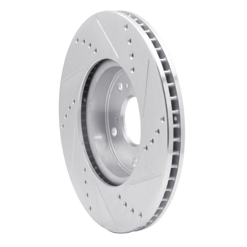 Picture of RNC Brake Rotor - Drill & Slot - R1 13-22 Honda Accord Sedan Front Left Drilled & Slotted Silver Brake Rotor rnc631-59039L