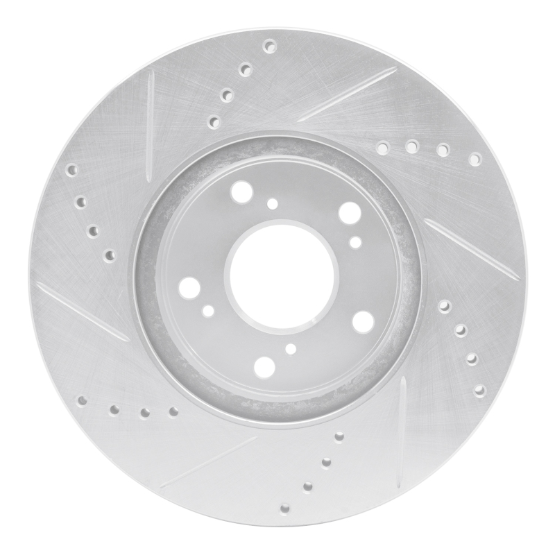 Picture of RNC Brake Rotor - Drill & Slot - R1 13-25 Honda Accord Coupe Front Right Drilled & Slotted Silver Brake Rotor rnc631-59037R