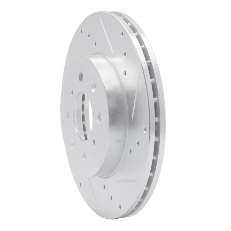 Picture of RNC Brake Rotor - Drill & Slot - R1 15-20 Honda Fit (Mexico) Front Right Drilled & Slotted Silver Brake Rotor rnc631-59038R