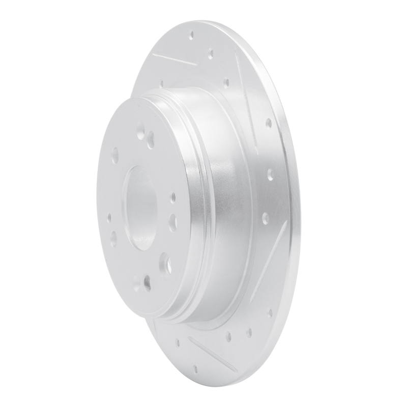 Picture of RNC Brake Rotor - Drill & Slot - R1 02-04 Honda CR-V Rear Right Drilled & Slotted Silver Brake Rotor rnc631-59046R