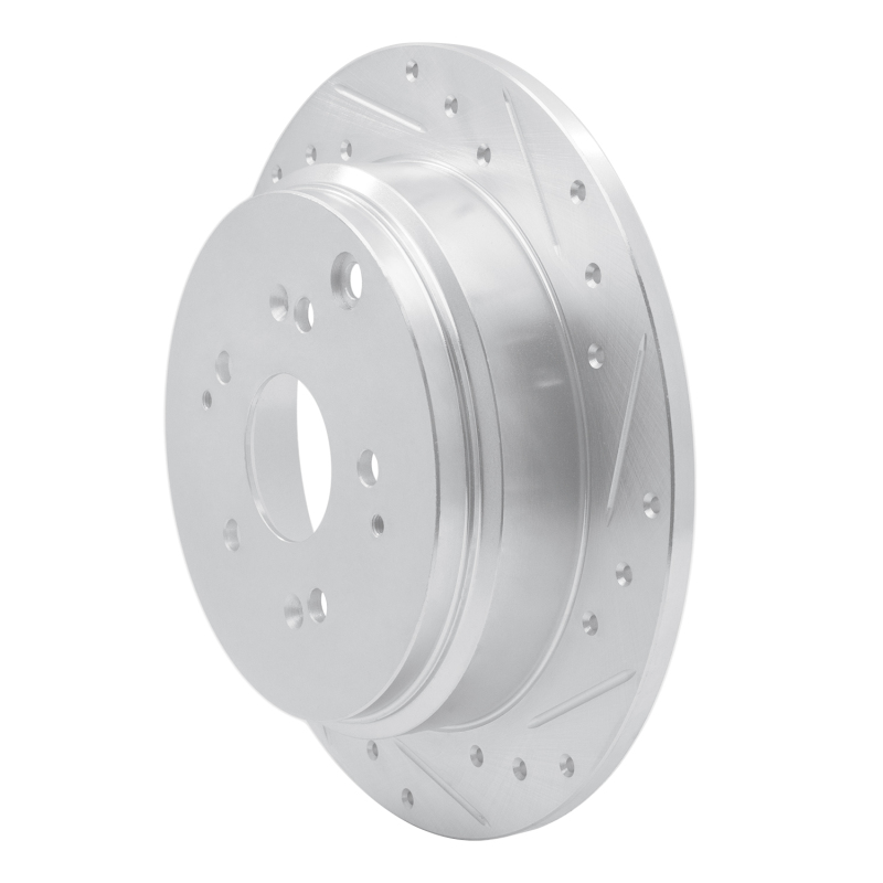 Picture of RNC Brake Rotor - Drill & Slot - R1 02-04 Honda Odyssey Rear Right Drilled & Slotted Silver Brake Rotor rnc631-59047R