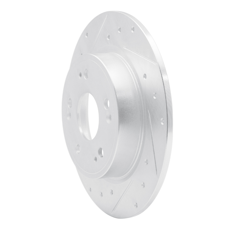 Picture of RNC Brake Rotor - Drill & Slot - R1 16-16 Honda CR-Z Rear Left Drilled & Slotted Silver Brake Rotor rnc631-59060L