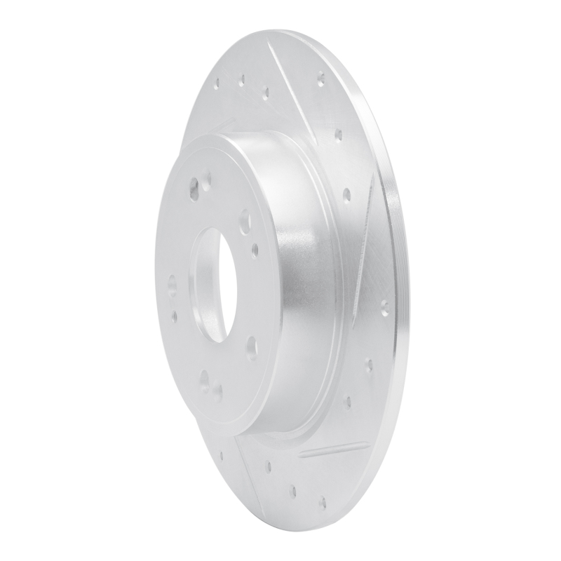 Picture of RNC Brake Rotor - Drill & Slot - R1 16-16 Honda CR-Z Rear Right Drilled & Slotted Silver Brake Rotor rnc631-59060R