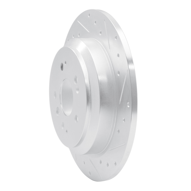 Picture of RNC Brake Rotor - Drill & Slot - R1 16-25 Honda Ridgeline Rear Right Drilled & Slotted Silver Brake Rotor rnc631-59062R