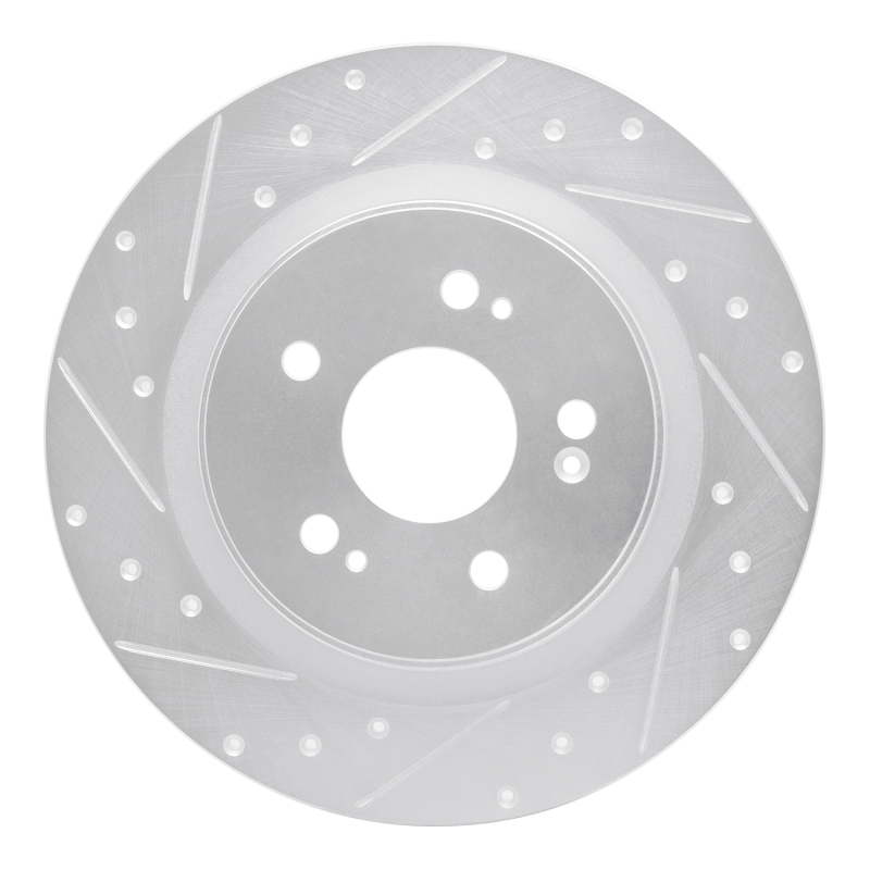 Picture of RNC Brake Rotor - Drill & Slot - R1 18-25 Honda Odyssey Rear Left Drilled & Slotted Silver Brake Rotor rnc631-59066L